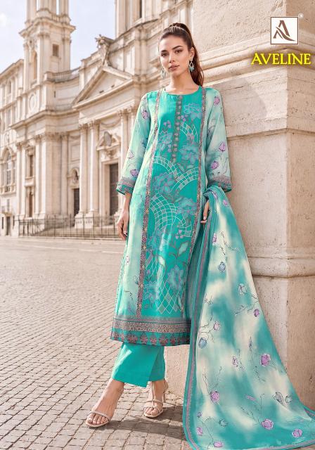 Alok suit aveline dress materials wholesalers in surat